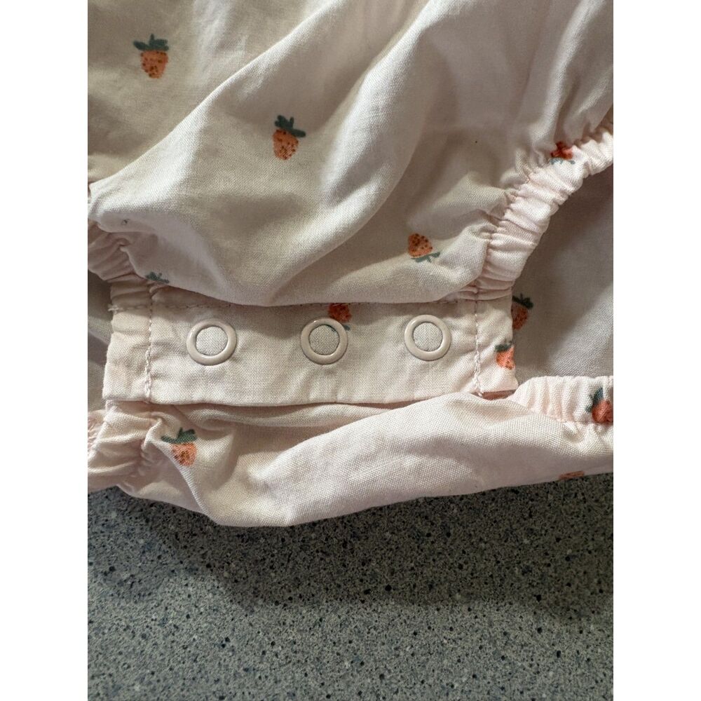 Carter's Strawberry Adjustable Romper with White T-Shirt Size- 3 Months - Picture 4 of 7